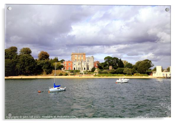 Brownsea Island Castle, Poole. Acrylic by john hill
