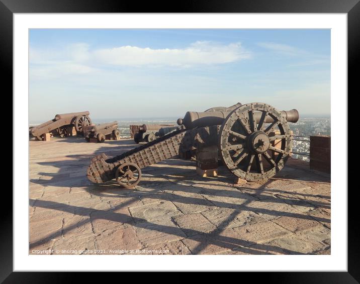 Fort Cannons Framed Mounted Print by anurag gupta