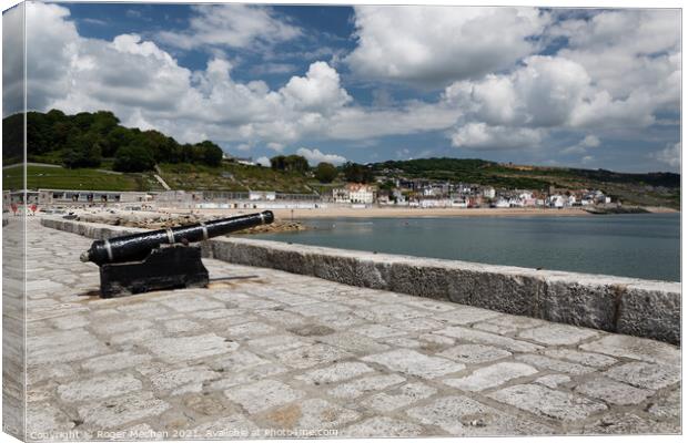 A Picturesque View of Lyme Regis Canvas Print by Roger Mechan
