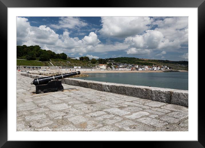 A Picturesque View of Lyme Regis Framed Mounted Print by Roger Mechan