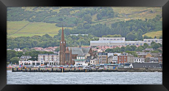 Largs seafront and Largs pier Framed Print by Allan Durward Photography