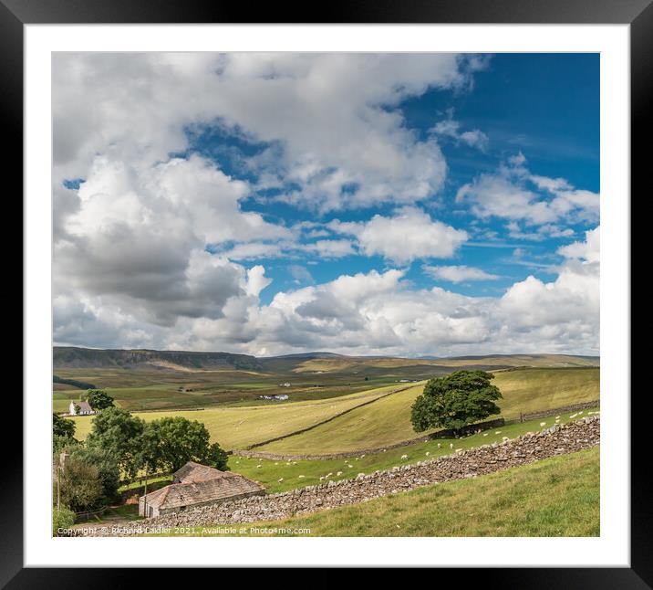 Upper Teesdale from near Bail Hill Farm Framed Mounted Print by Richard Laidler