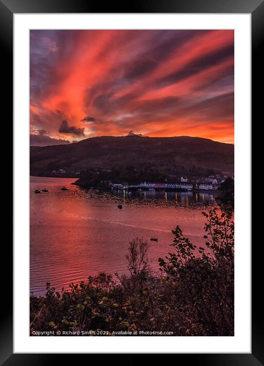 Sunset colour reflected. Framed Mounted Print by Richard Smith