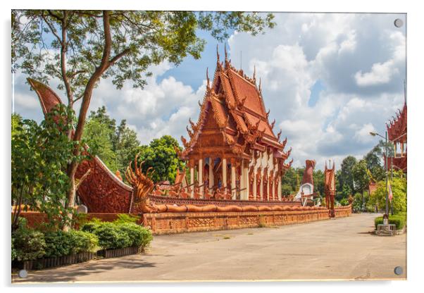Wat Ban Na Muang in Ubon Ratchathani Thailand Asia Acrylic by Wilfried Strang
