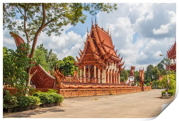 Wat Ban Na Muang in Ubon Ratchathani Thailand Asia Print by Wilfried Strang