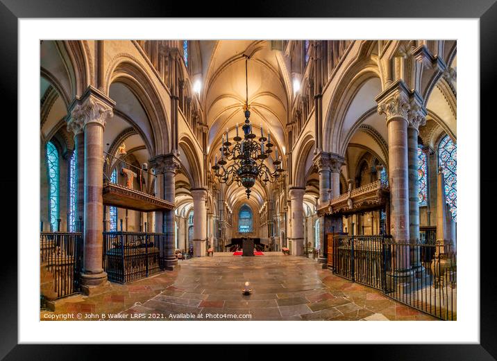 Site of Thomas a' Becket's original shrine in Cant Framed Mounted Print by John B Walker LRPS