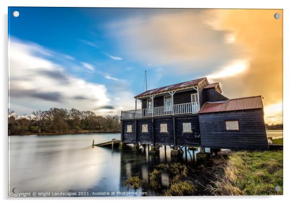 Newport Rowing Club Acrylic by Wight Landscapes