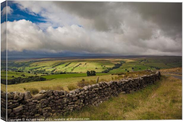Clouds gather over Nidderdale Canvas Print by Richard Perks
