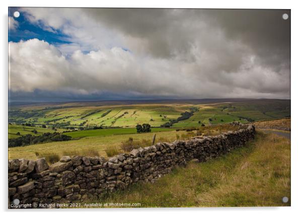 Clouds gather over Nidderdale Acrylic by Richard Perks