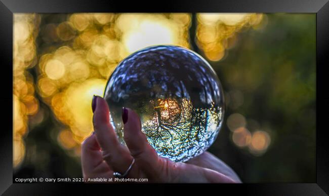 Looking into The Photoball Framed Print by GJS Photography Artist