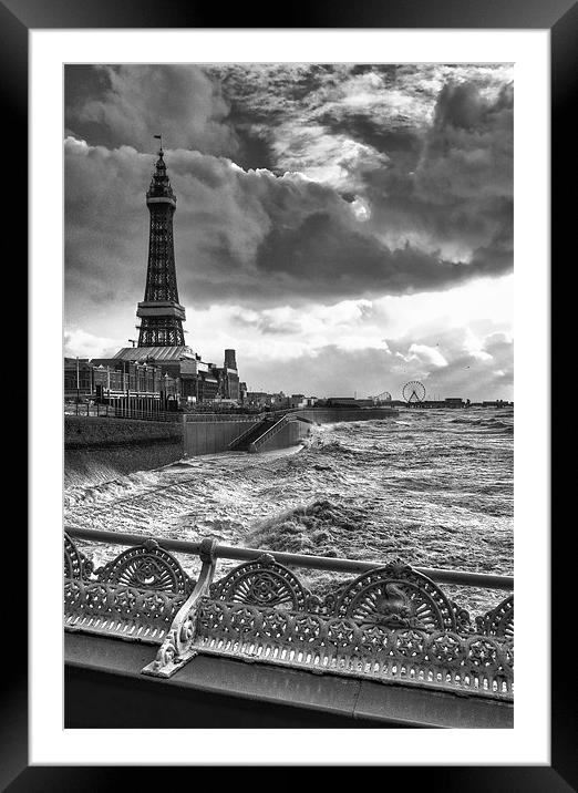 Moody Skies At Blackpool Framed Mounted Print by Jason Connolly