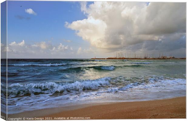 Mallorca: Playa Can Pastilla after the Storm Canvas Print by Kasia Design
