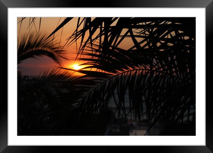 Sunset in Greece Framed Mounted Print by Emily Koutrou