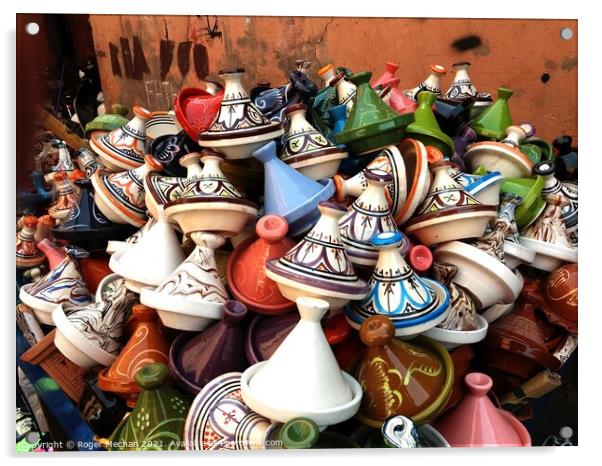 Colourful Chaos of Tagine Cookware Acrylic by Roger Mechan