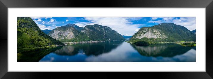 Panoramic view over Lake Altaussee in Austria Framed Mounted Print by Erik Lattwein