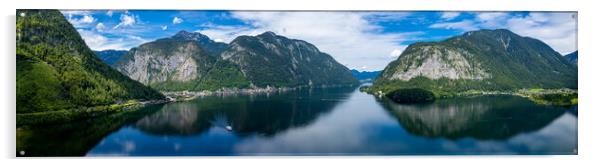 Panoramic view over Lake Altaussee in Austria Acrylic by Erik Lattwein