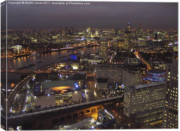 London Night Time Cityscape Canvas Print by K7 Photography