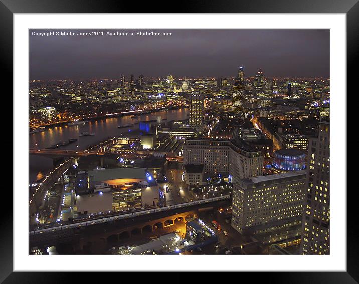 London Night Time Cityscape Framed Mounted Print by K7 Photography