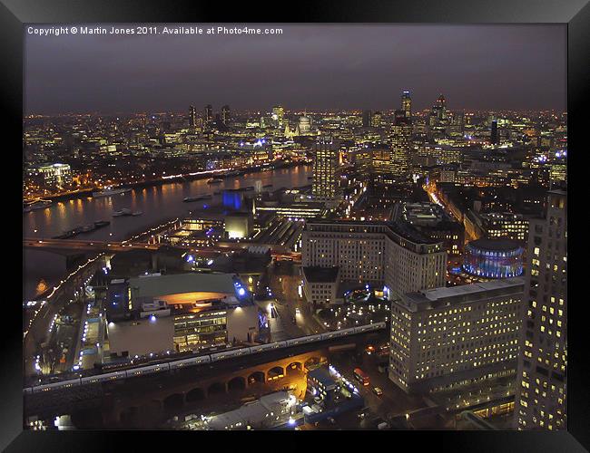 London Night Time Cityscape Framed Print by K7 Photography