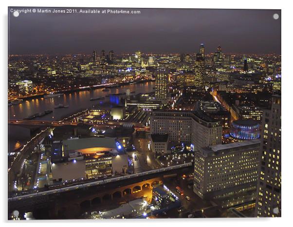 London Night Time Cityscape Acrylic by K7 Photography