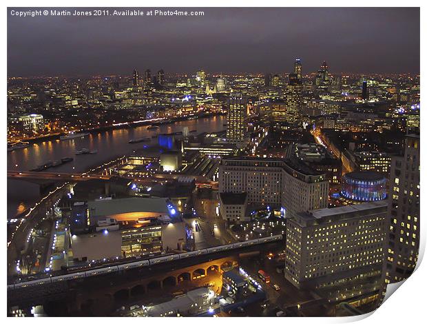 London Night Time Cityscape Print by K7 Photography