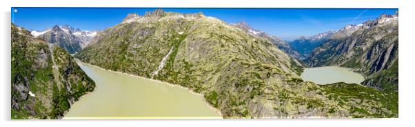 Beautiful Lakes in the glaciers of Switzerland - amazing Switzerland Acrylic by Erik Lattwein