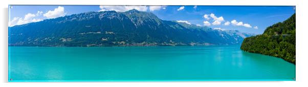 Panoramic view over Lake Walensee in Switzerland Acrylic by Erik Lattwein