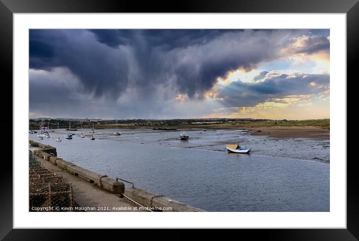 Amble Harbour In Northumberland Framed Mounted Print by Kevin Maughan