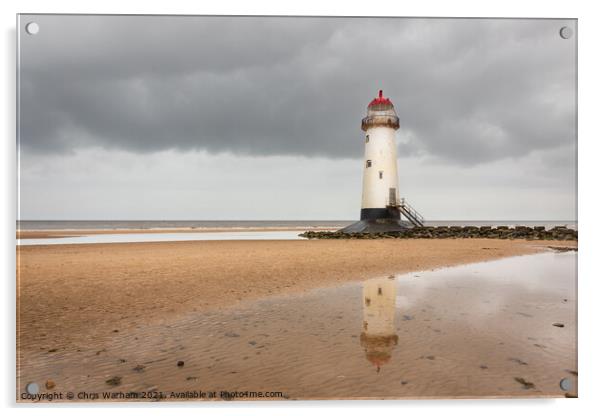 Talacre lighthouse on the Pont of Ayr, Deeside Acrylic by Chris Warham