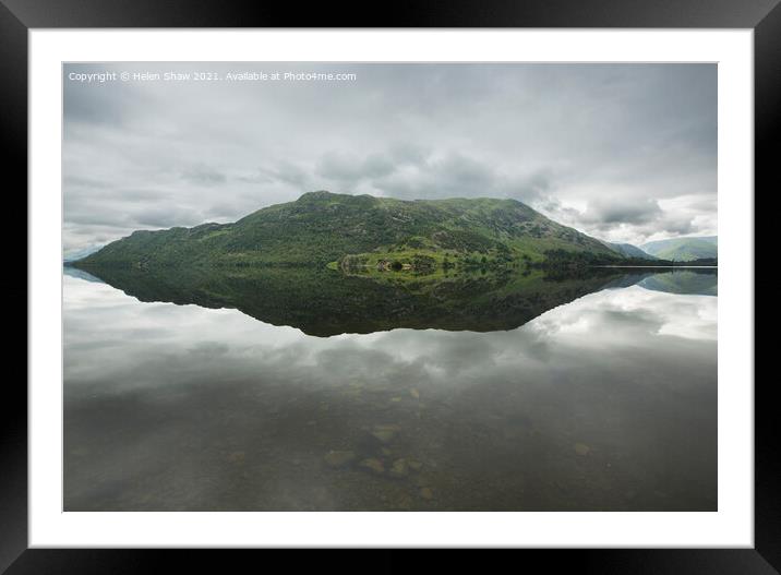 Lake District Ullswater Reflections Framed Mounted Print by Helen Shaw