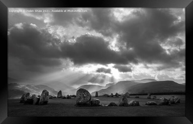 Lake District Castlerigg Stone Circle Framed Print by Helen Shaw