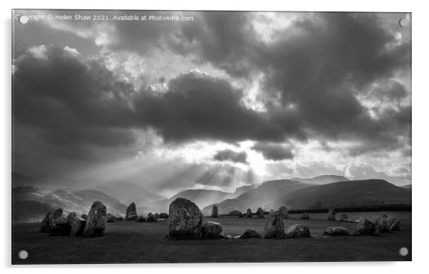 Lake District Castlerigg Stone Circle Acrylic by Helen Shaw