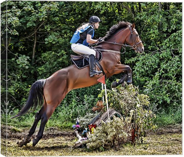 Cross country horse riding Canvas Print by Sam Smith