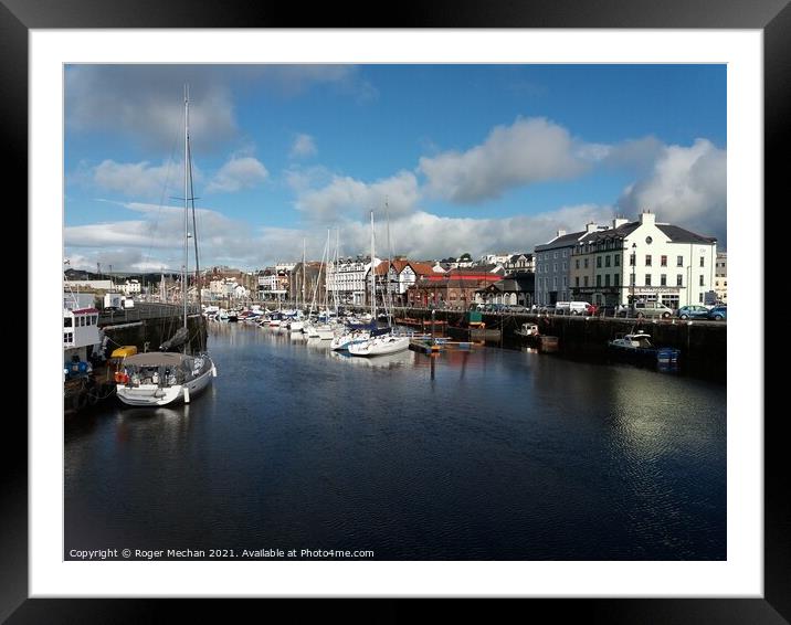 Life at the Douglas Marina Framed Mounted Print by Roger Mechan