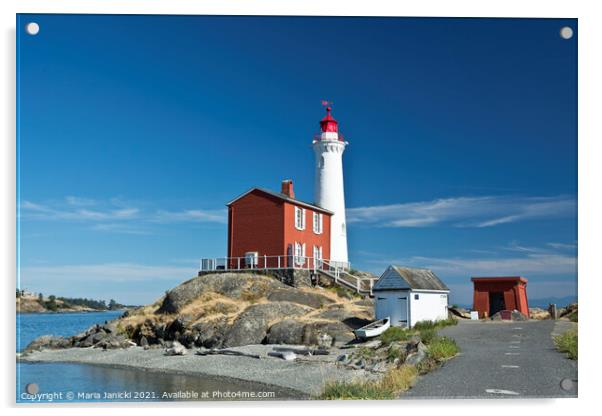 Fisgard Lighthouse on Vancouver Island Acrylic by Maria Janicki