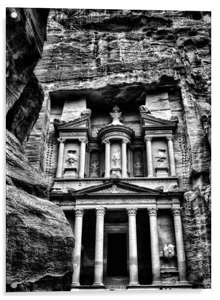 The Treasury of Petra (Al-Khazneh) Acrylic by Adelaide Lin