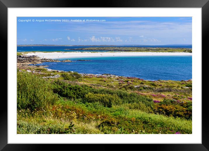White sands at Dog's Bay, County Galway, Ireland Framed Mounted Print by Angus McComiskey