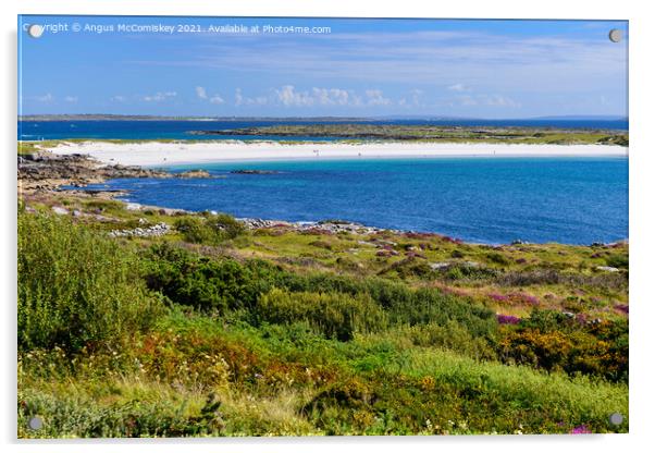 White sands at Dog's Bay, County Galway, Ireland Acrylic by Angus McComiskey