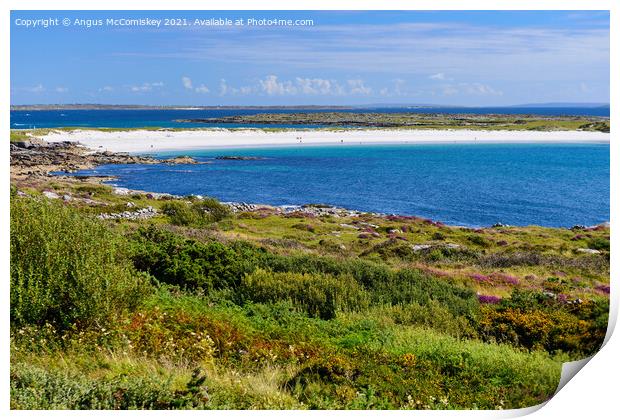 White sands at Dog's Bay, County Galway, Ireland Print by Angus McComiskey