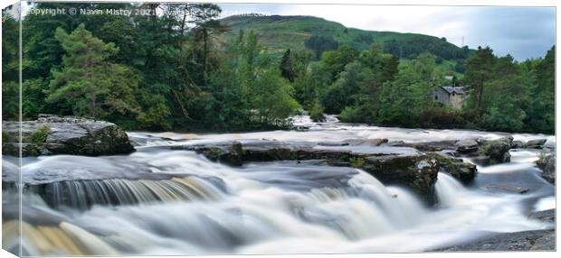 Panoramic View of Falls of Dochart Canvas Print by Navin Mistry