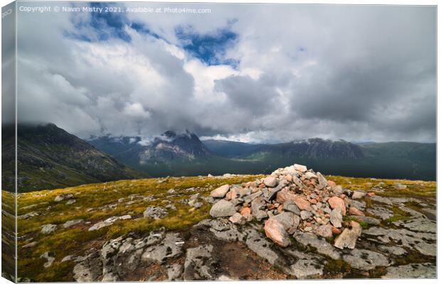 Creag Dhubh Summit  Canvas Print by Navin Mistry