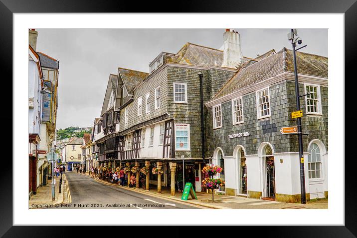 Dartmouth The Butterwalk  Framed Mounted Print by Peter F Hunt