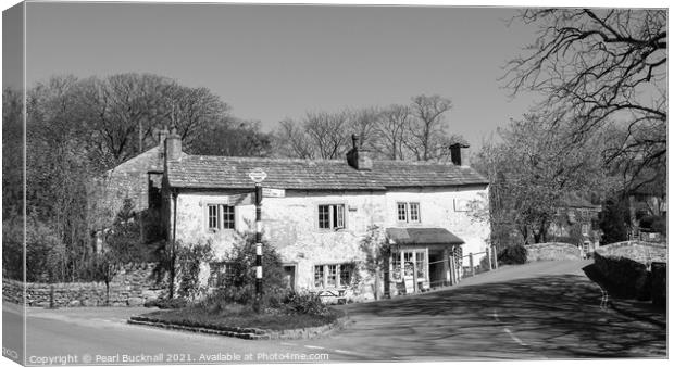 Malham Village Yorkshire Dales Black and White Canvas Print by Pearl Bucknall