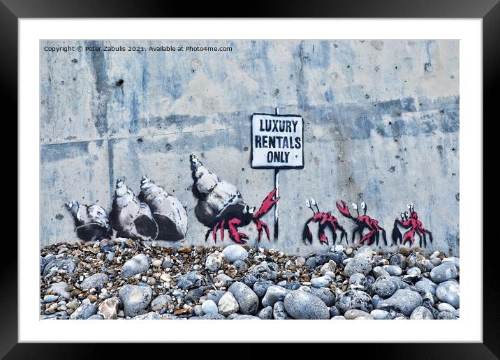 Banksy at Cromer Framed Mounted Print by Peter Zabulis