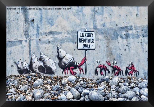 Banksy at Cromer Framed Print by Peter Zabulis