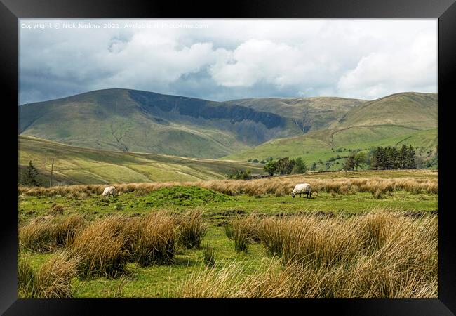 Looking towards Cautley Crags from Uldale Framed Print by Nick Jenkins