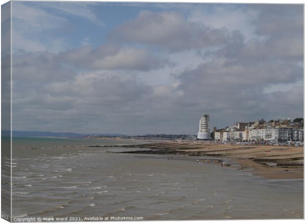 A View From Hasting Pier Canvas Print by Mark Ward