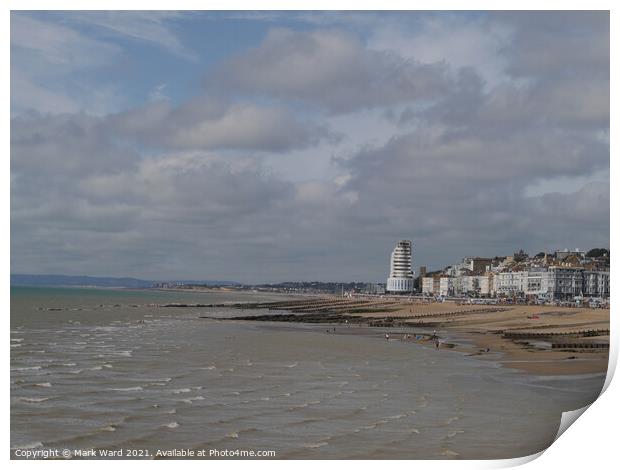 A View From Hasting Pier Print by Mark Ward