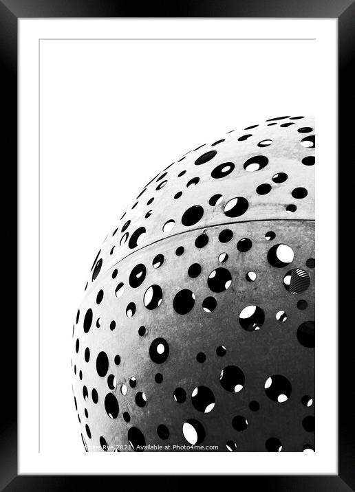 Sphere by the London Olympic Stadium Framed Mounted Print by Chloe Rye