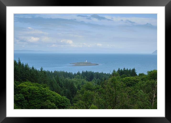 Lighthouse Island Framed Mounted Print by Christopher McMahon